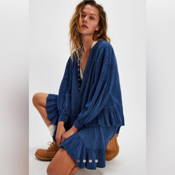 NWT FREE PEOPLE Sachi Mini Dress | Big Dipper MSRP $168 Oversized - Picture 3 of 10